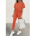 thumbnail image 5 of PRETTYGARDEN Women's Two Piece Lounge Sets Spring Summer Jogger Pants Vacation Outfits Travel Airplane Matching Clothes, 5 of 7