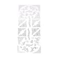thumbnail image 1 of Elegant Scroll Swirl Foil Corner Stickers, 32-Piece, Silver, 1 of 1