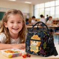 thumbnail image 4 of Xoenoiee Lion Book Formula Print Backpack for Girls Boys Kids Backpack with Lunch Box and Pencil Case 3PCS Set Bookbag with Front Pocket for School 17" Large Capacity School Bag with Side Pocket, 4 of 6