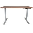thumbnail image 2 of Titan Fitness A2 Adjustable Sit/Stand Desk 30" x 60" Cherry Finish Silver Frame, 2 of 5