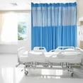 thumbnail image 5 of Room Divider Curtains, 12ft Wide x 8ft Tall Curtain Screen Partitions, Polyester Fabric Privacy Curtain with Mesh Top, Privacy Vertical Blinds Curtain Panel for Beauty Salons, SPAs, Clinics (Blue), 5 of 9