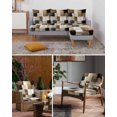 thumbnail image 6 of Black Brown Abstract Couch Cushion Covers Stretch, Washable Sofa Seat Covers Individual Seat Cushion Sofa Slipcovers Oil Painting Color Blocks Couch Cover Furniture Protector S-2PCS, 6 of 7