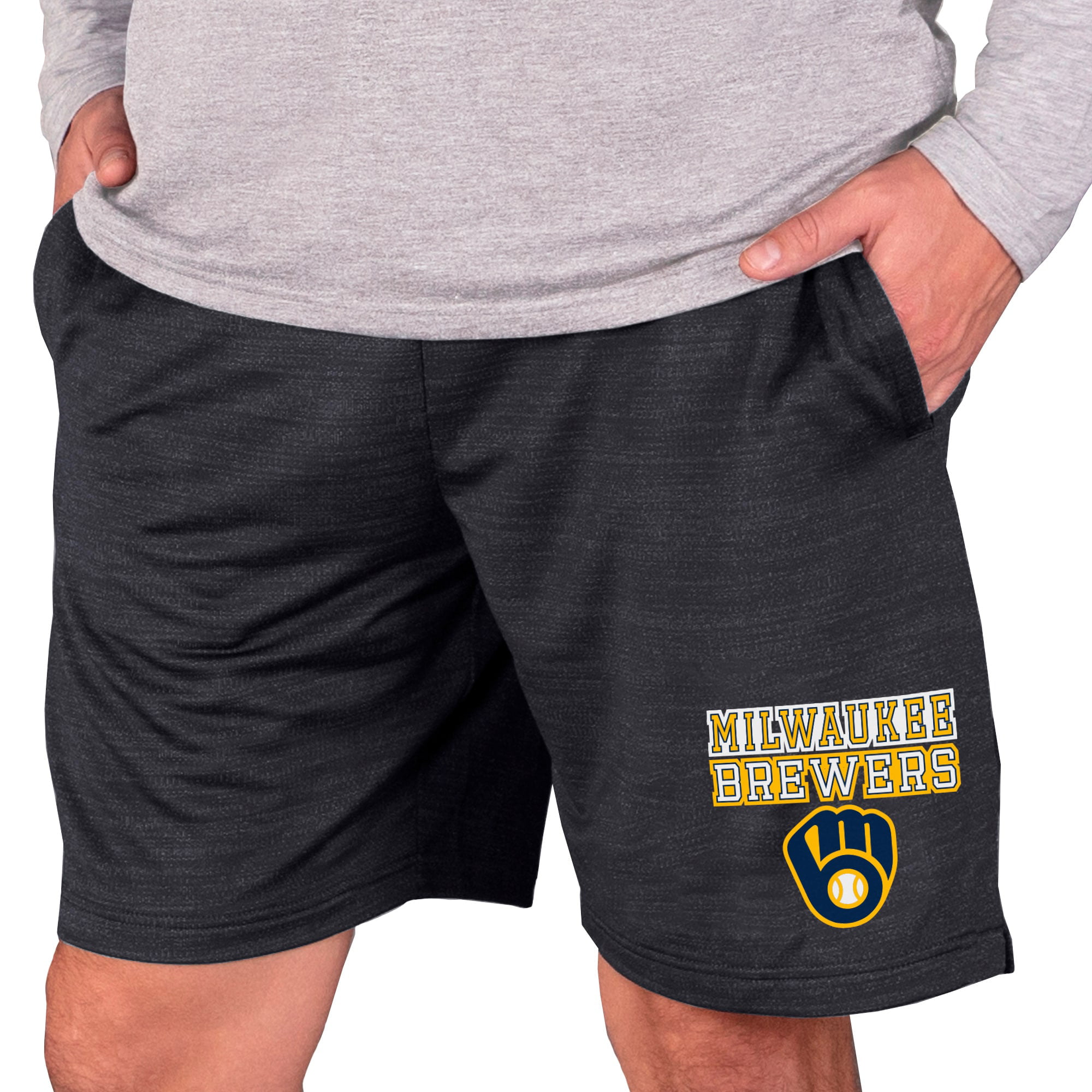 Men's Concepts Sport Charcoal Milwaukee Brewers Bullseye Knit 