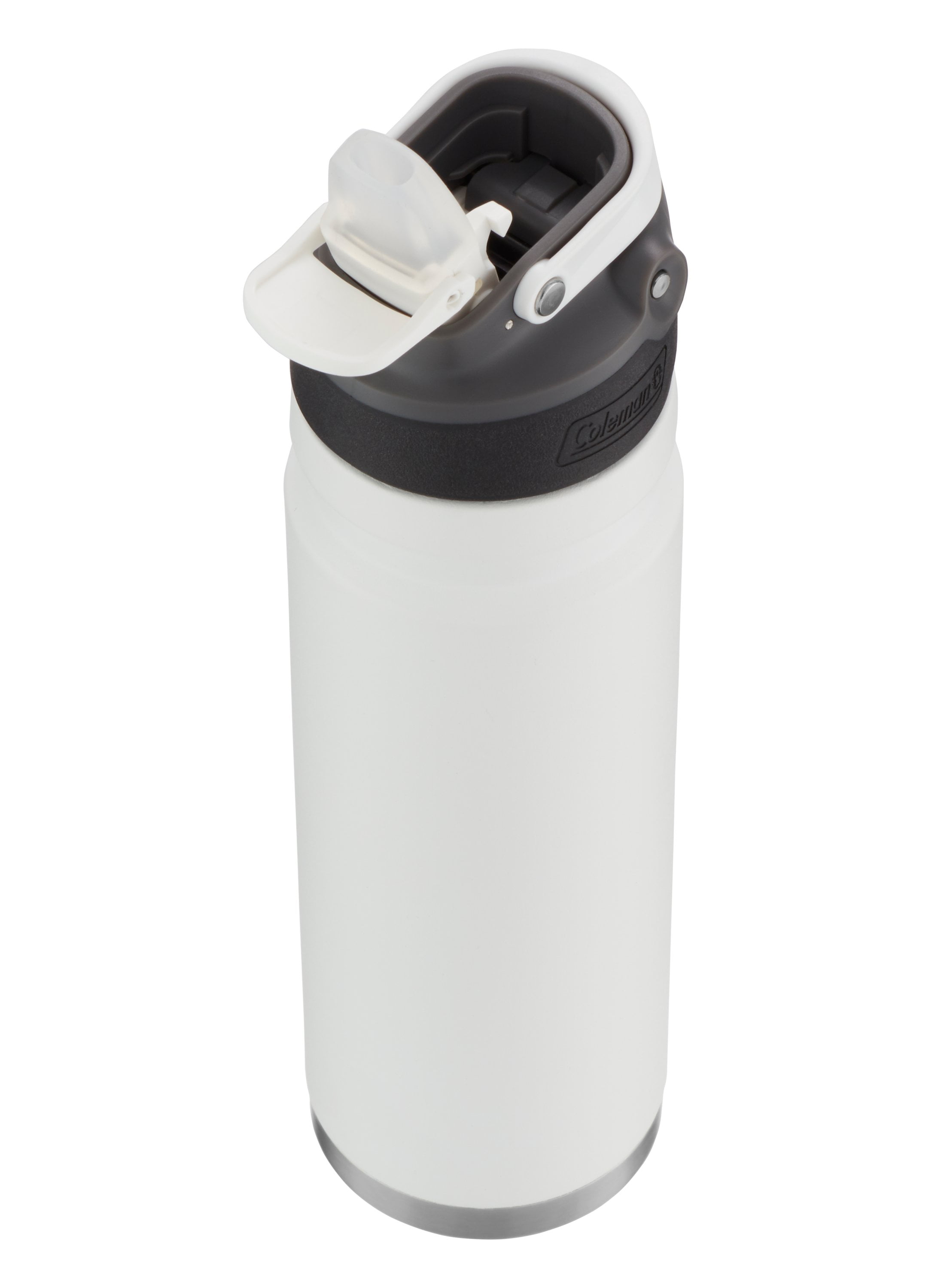Coleman Burst Poptop Stainless Steel Insulated Water Bottle, 24 oz., White  Cloud Color