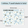 thumbnail image 2 of Credit Card Skin Debit Card Skin Debit Card Sticker Covers No Bubble Slim Small Chip Personalized Bank Card Protecting Decals Scratchproof Transportation Key Card Daisy Bees 7.3x5.4Inch, 2 of 8