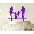 thumbnail image 1 of Wedding Cake Topper With Children Family Silhouette Cake Topper Cake Decorations Cake Color Option Available 6-7 Inches Wide, 1 of 1
