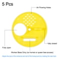 thumbnail image 3 of Uxcell 5 Pack Beehive Box Entrance Gate, 68mm Plastic Round Rotatable Bee Nest Door Disc Yellow, 3 of 4