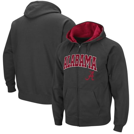 Alabama Crimson Tide Colosseum Wordmark Arch & Team Logo Full-Zip Hoodie - Charcoal