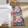 thumbnail image 3 of Yayeee Runner Rug for Bedroom 2'x6' Machine Washable Hallway Non Slip Mat, Vibrant Pink Floral Pattern, 3 of 8