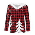 thumbnail image 4 of Lroveb Christmas Shirts for Women Holiday Tops Long Sleeve Faux V Neck T Shirt Xmas Tree Snowflakes Graphic Top Loose Blouse Graphic T Shirts, 4 of 4