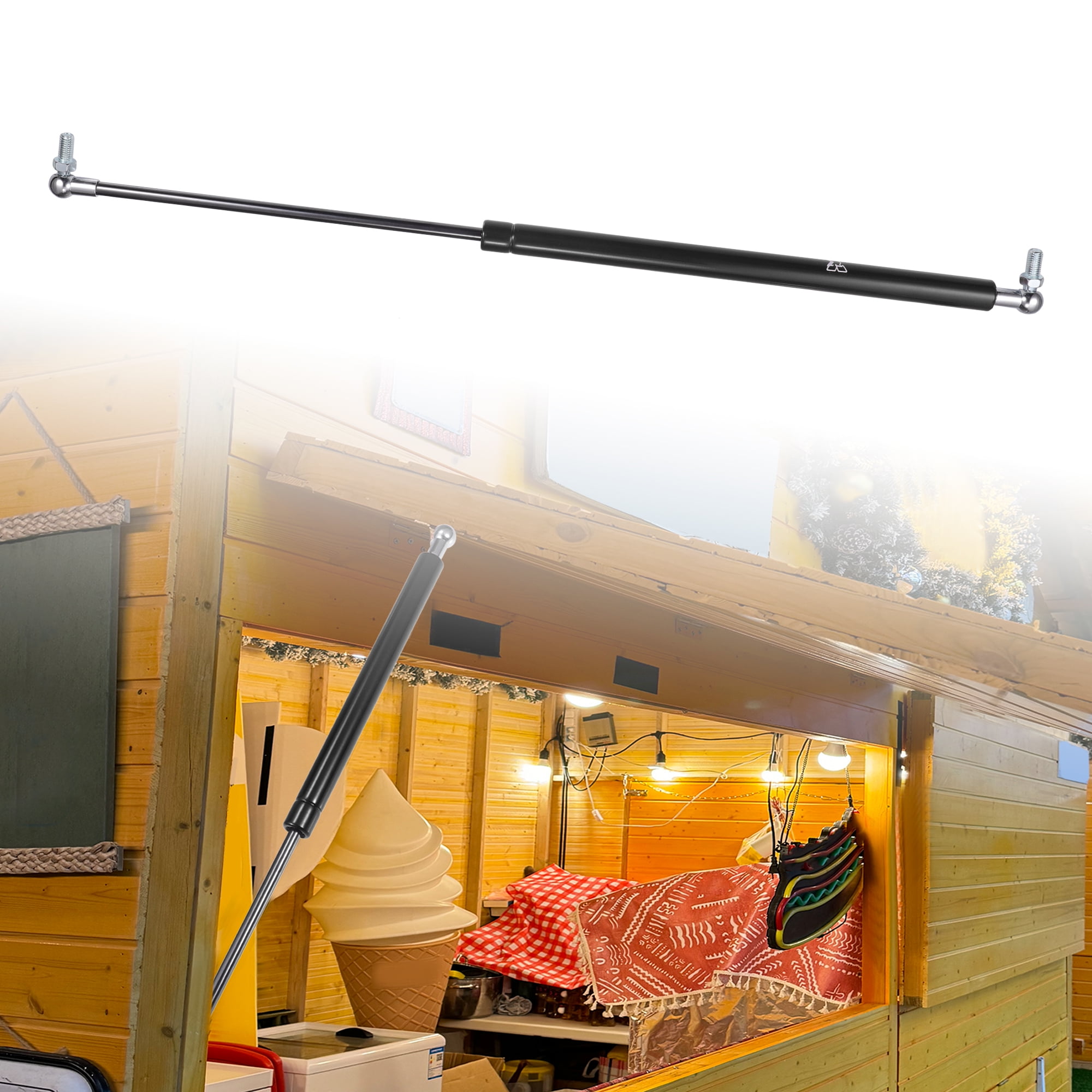 Unique Bargains 22inch Lift Support Strut Gas Spring with Mounting Bracket for RV Car 89lb