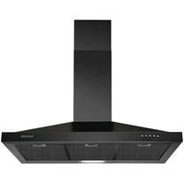 Range Hood 36 inch Black Wall Mount Range Hood in Black Stainless Steel Kitchen Vent Hood