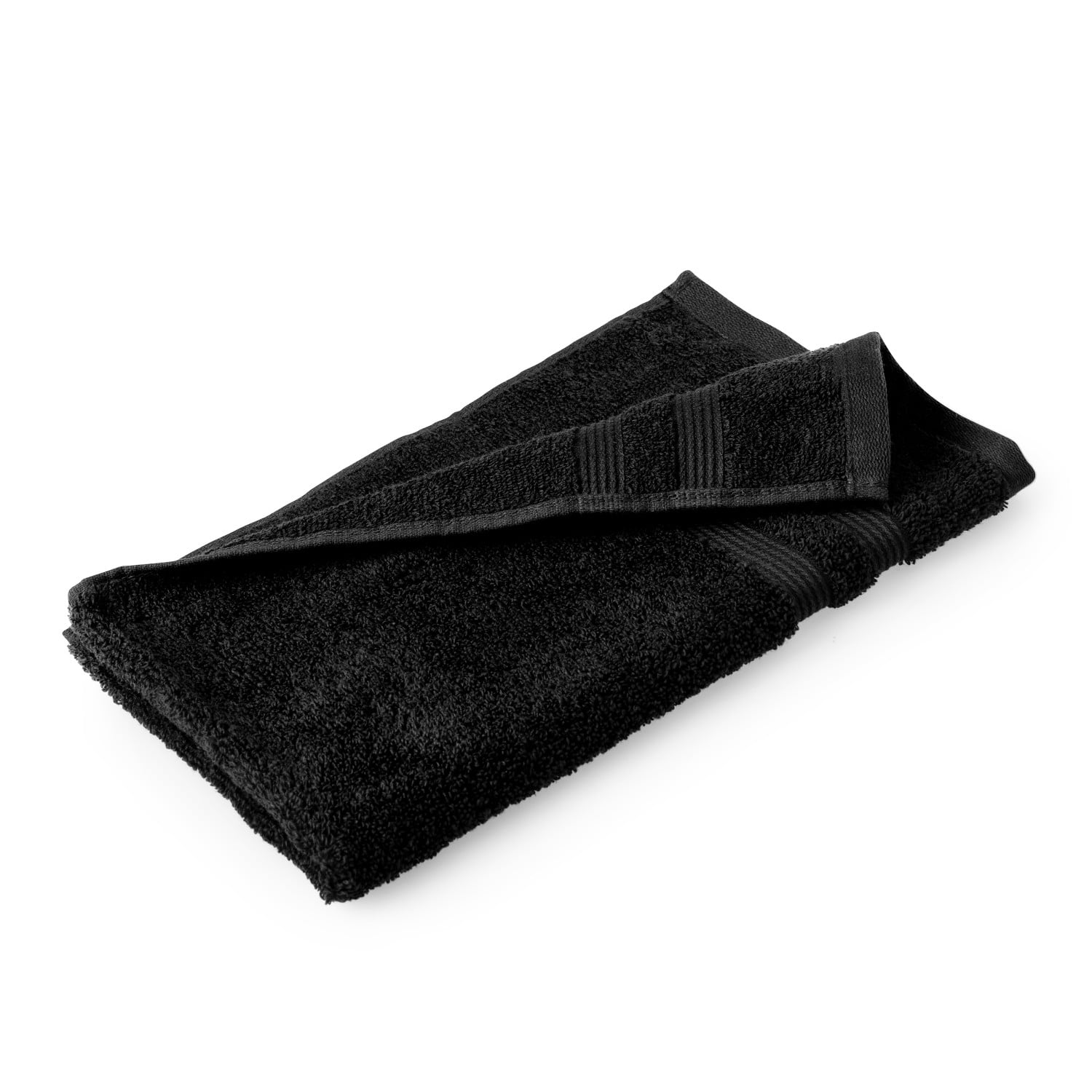 Mainstays Performance 6-Piece Towel Set, Solid Rich Black