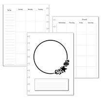 Undated Monthly Calendar Refills for 9 Disc Happy Planners (Shell)