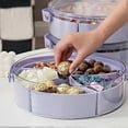 thumbnail image 3 of Divided Serving Tray with Lid and Handle, Snackle Box Charcuterie Container, Portable Snack Platters Organizer with 5 Individual Dishes, Food Storage, 3 of 5