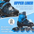 thumbnail image 4 of Patines en línea Nattork ajustables para niños pequeños, azules, 10J-12J, 4 of 6