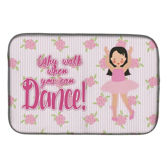 Ballet Long Dark Hair Dish Drying Mat