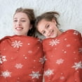 thumbnail image 5 of Red Christmas Snowflake Pattern Round Blanket,Comfortable Soft Flannel Throw Blanket,All Season,Warm Lightweight Blankets for Sofa Bed Couch Living Room Chair 47"x47", 5 of 5