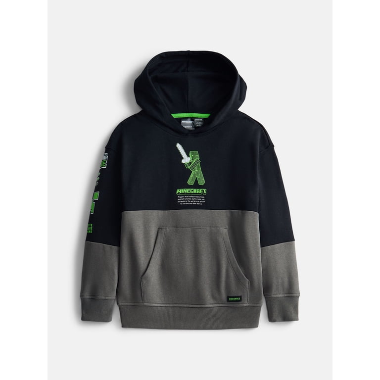 Minecraft Boy's Colorblock Fleece Graphic Hoodie photo 4