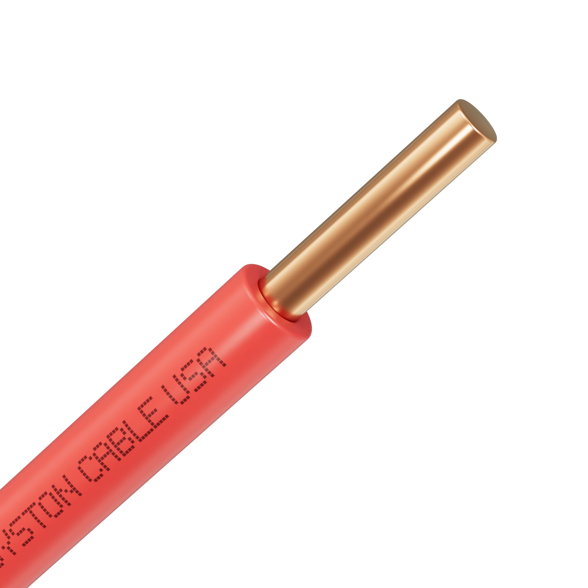 SYSTON CABLE TECHNOLOGY 14 AWG Tracer Wire Direct Burial 600V 1 Solid Bare Copper Conductor, HMWPE Insulation UV Resistant Tracer Wire to Locate Underground Electrical Pipelines - Red, 100 FT