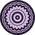 thumbnail image 1 of Ahgly Tapis Rond Lavable en Machine Intérieur Transitionnel Violet Profond, 3 Pieds Rond, 1 of 7