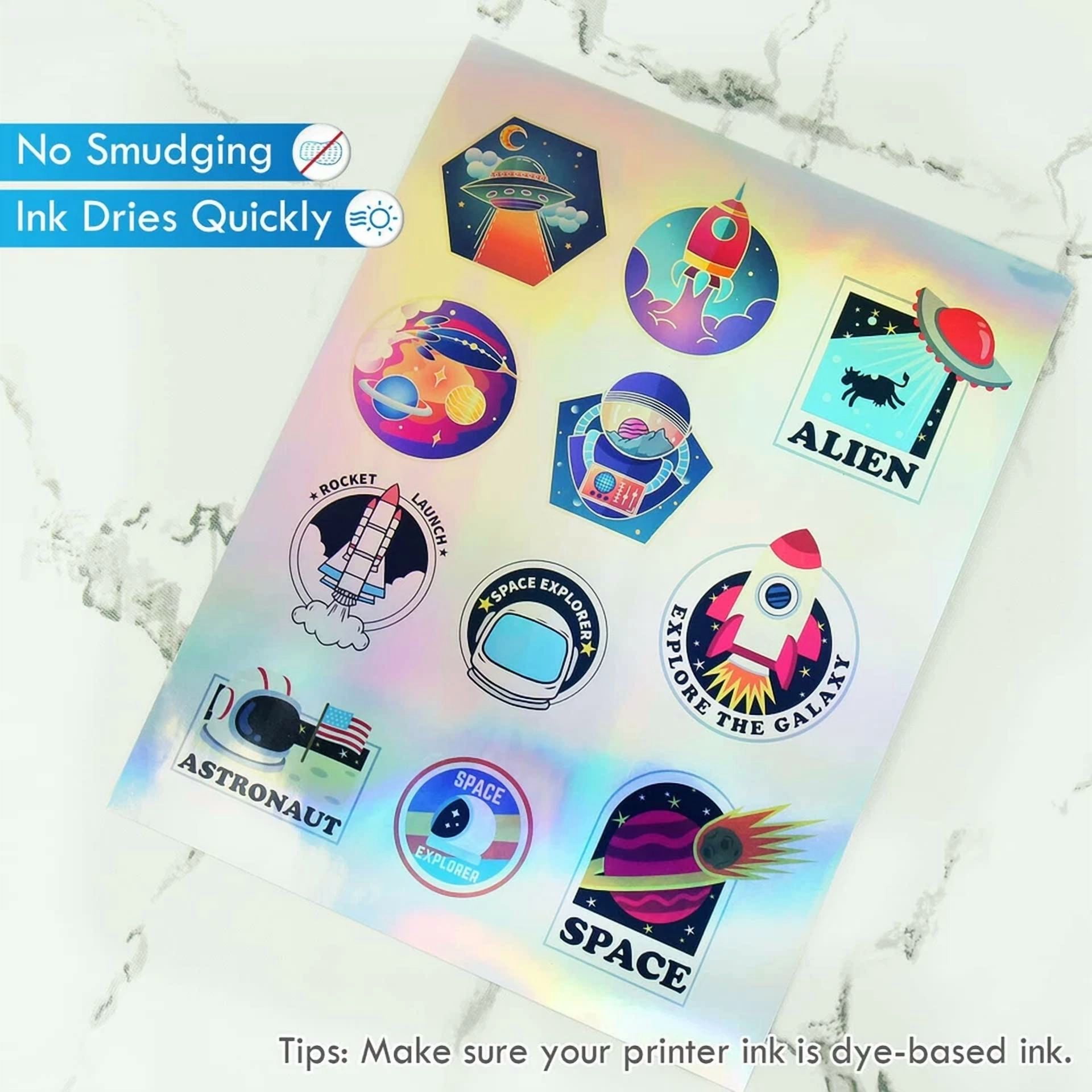 CIRCLE- Koala Holographic Sticker Paper for Inkjet Printer 20 Sheets Printable Vinyl