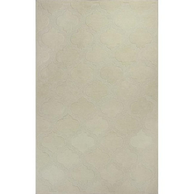 HomeRoots 352353 3 ft. 3 in. x 5 ft. 3 in. Wool Ivory Area Rug