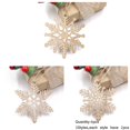 thumbnail image 3 of piezas de copos de nieve navideños huecos europeos, colgantes de madera, adornos para árbol de Navidad, decoraciones para fiestas de Navidad, regalo para niños, 3 of 5