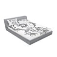 thumbnail image 2 of Ambesonne Tribal Fitted Sheet & Pillow Sham Set, Dreamcatcher Moon, Full, Black White, 2 of 2