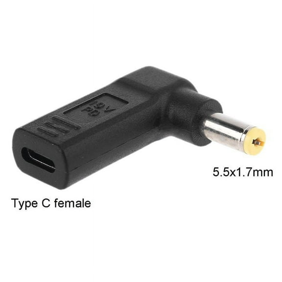 USB Type C Female to 5.5x1.7mm Power Adapter Plug Converter Laptop Charger for Acer for Aspire 5630 5735 5920 5535 5738