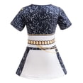 thumbnail image 6 of Pop Idol Halloween Costume, Suit with Navy Blue White Gold Dress, Cosplay Outfit for Anime Singer Birthday Party, 6 of 6