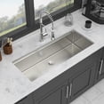 thumbnail image 3 of Undermount Kitchen Sink, 45 x 19 x 10 Inch Single Bowl Undermount Workstation Kitchen Sink - 16 Gauge Stainless Steel Deep Sink, Brushed Nickel Stainless Steel Kitchen Sink,Farmhouse Kitchen Sink, 3 of 8