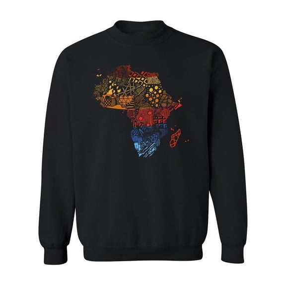 African Map Zentangle Style Sweatshirt Women -Image by Shutterstock, Female x-Large