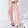 thumbnail image 2 of JJHGVB Sweatpants Women Wide Leg Sweatpants Long Sweatpants Women Comfy Pants Womens Comfy Pants Woman's Pants High Waisted Sweatpants for Women Pink XL, 2 of 7