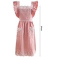 thumbnail image 3 of CSChome Cooking Apron Japanese Style Apron – Adjustable Strap Sleeveless Double Pockets Lace Cooking Apron, 3 of 7