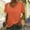 Orange, variant on Short Sleeve Shirt Women Plus Size Tops Tunic V Neck Casual Pullover Solid Color Loose Summer Blouses Orange