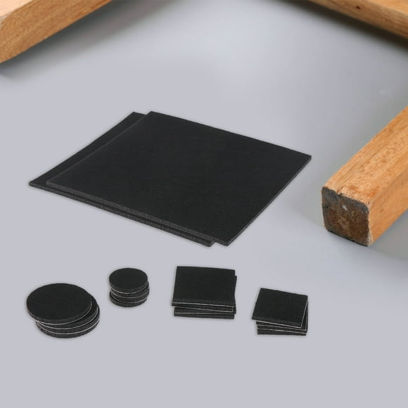 Milisten Lot de 2 Protecteurs de Plancher Noirs pour Meubles Antidérapants et Résistants à l'Usure 5.9X5.9X0.16 Po
