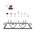 thumbnail image 2 of Creativo en forma de corazón que cuelga la decoración del organizador del estante de exhibición del soporte de cristal del estante de la taza de vino del hierro que cuelga(3 Slot), 2 of 9