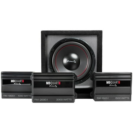 MB Quart - Formula 2000W Class D Digital Mono MOSFET Amplifier with Variable Low-Pass Crossover - Black