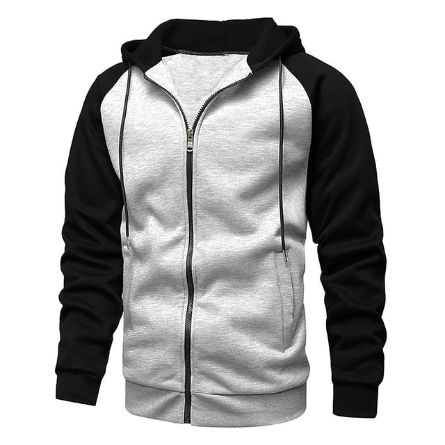 LUOGENLI Chandails à Capuche pour Hommes, Chandail à Enfiler Amusant, Cardigan à Capuche pour Homme, Chandail en Molleton Ample Texturé à Fermeture Éclair, Chandail en Molleton à Capuche avec Insert, Veste à Manches, Chandails à Capuche pour Hommes, Graphique, Black4, Taille TG