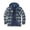 Blue Plaid, variant on Men's Flannel Shirt Jacket Warm Quilted Lined Hooded Long Sleeve Plaid Shirt Jackets