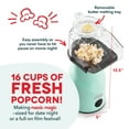 thumbnail image 5 of Dash 2.5qt Hot Air Fresh Popcorn Popper with Butter Melting Tray, Compact, 10 Cups, Aqua, 5 of 7