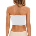 thumbnail image 4 of Xijirk Tank Tops Strapless Padded Fitness Top Supportive Stretch Yoga Sports Bandeau Bra Comfortable Workout Wear Camisole Tops for Women,White,5XL, 4 of 6