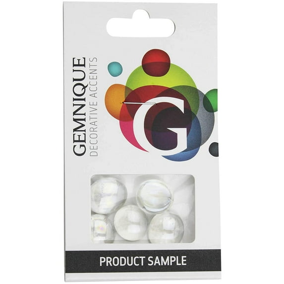 Mini Glass Gems - Clear Luster (Sample)