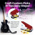 thumbnail image 4 of Pick-a-Palooza DIY Guitar Pick Punch - The Premium Guitar Pick Maker and a Leather Key Chain Pick Holder - Gift Pack - R, 4 of 7