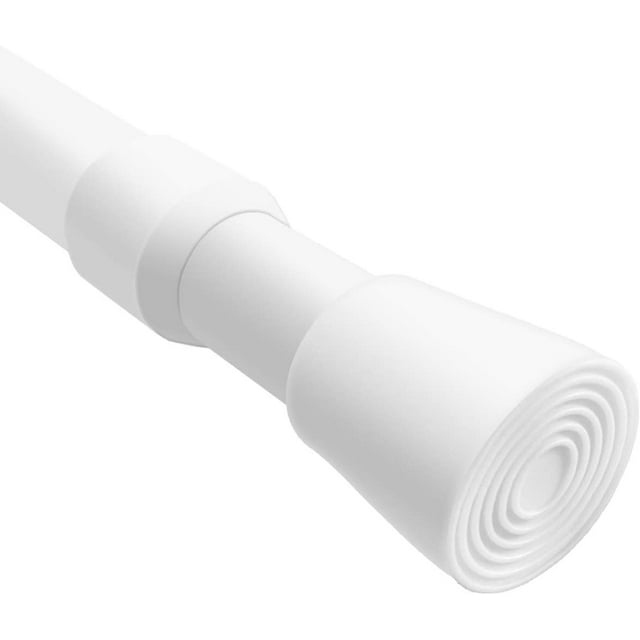 QILERR Tension Curtain Rod 16 to 28 Inches Adjustable Small White Tension Rods No Drill Spring Curtain Rod Extendable Closet Curtain Rods for Small Windows, Curtain, Clothes
