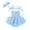 Blue, variant on Younger Tree Baby Romper Dress Infant Summer Sleeveless Bodysuit Jumpsuit Outfits with Headband for 6-12 Months