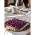 thumbnail image 6 of Pink Leopard Print Cloth Napkins Set of 8 Reusable Dinner Napkins, Retro Chic Abstract Animals Texture Cocktail Napkin Washable Table Napkins for Wedding/Holiday Party/Baby Shower 20"x20", 6 of 7