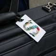 thumbnail image 2 of Letter S Floral Monogram Initial Luggage ID Tags Suitcase Carry-On Cards - Set of 2, 2 of 4