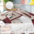 thumbnail image 2 of Merry Christmas Comforter Set Full Size, Cute Snowman with Xmas Tree Soft Bedding Set for Man Woman, 4 Pieces Duvet Cover Set with Fitted Sheet, 2 Pillowcases, 2 of 9